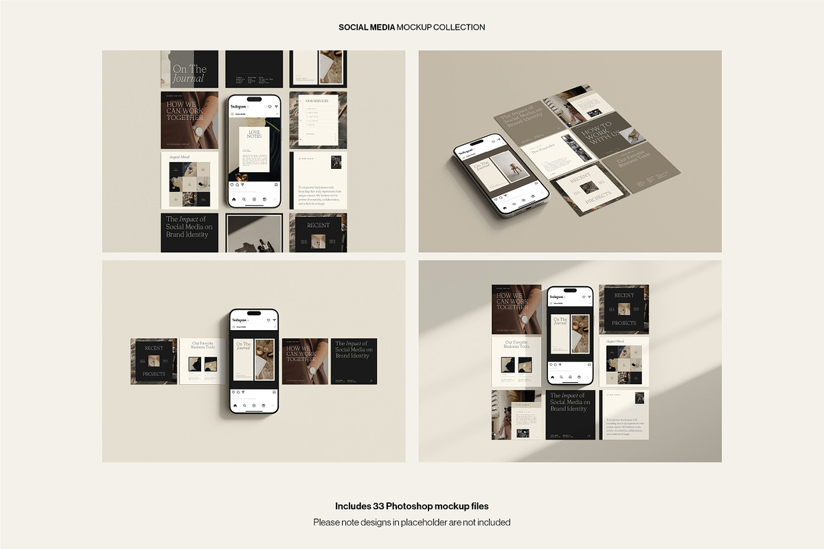 Social Post & Square Mockup Bundle, an iPhone Mockup by Moyo Studio (Photo 6 of 16)