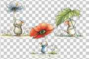 Tiny Mouse Watercolor Clipart PNG, an Animal Illustration by Nicolle's Colorful Art (Thumbnail 5 of 5)