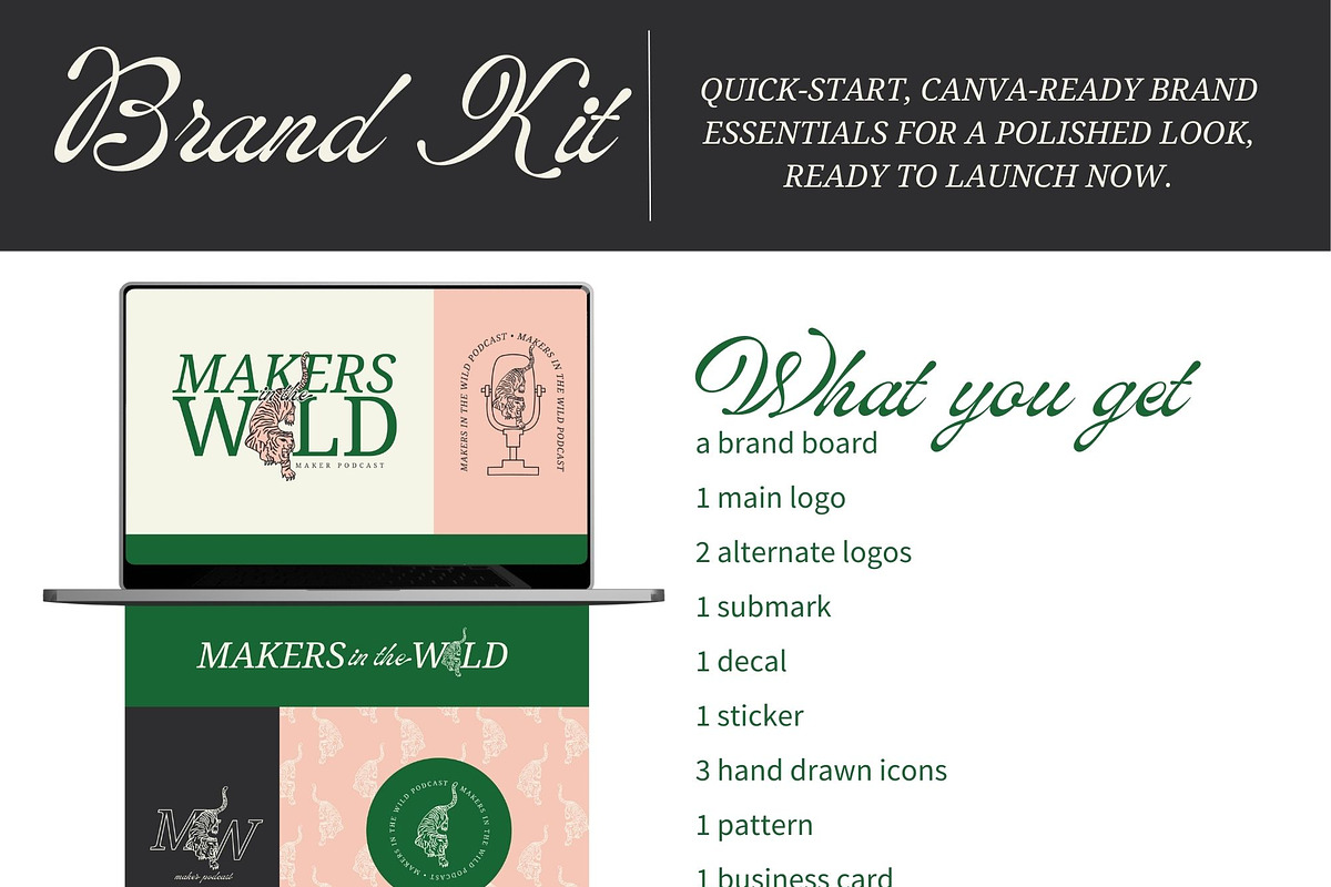 Makers in the Wild DIY Brand Kit, a Branding & Logo Template by Hello Holly Studio (Photo 2 of 10)