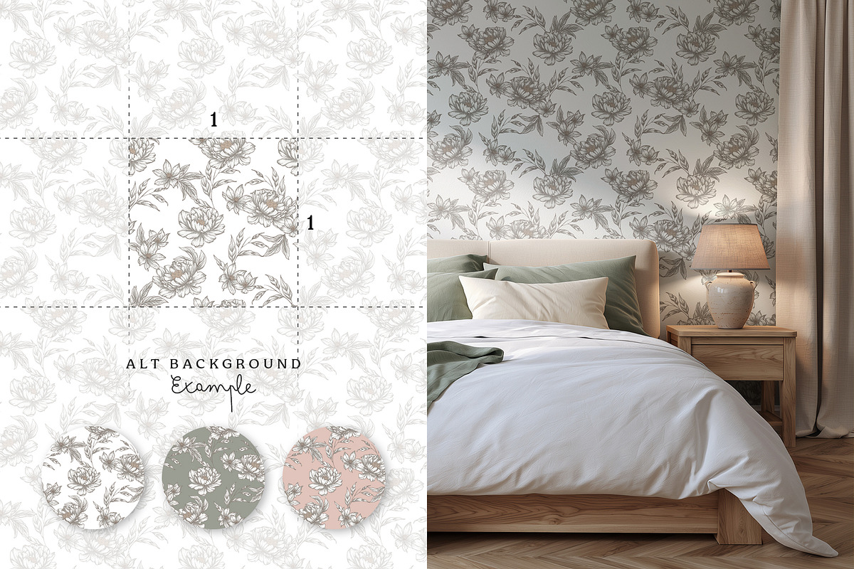 Vintage garden seamless pattern set, a Pattern Graphic by Momosama Studio (Photo 3 of 5)