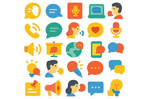 Communication Icons Collection, an Object Graphic by nikagraphic