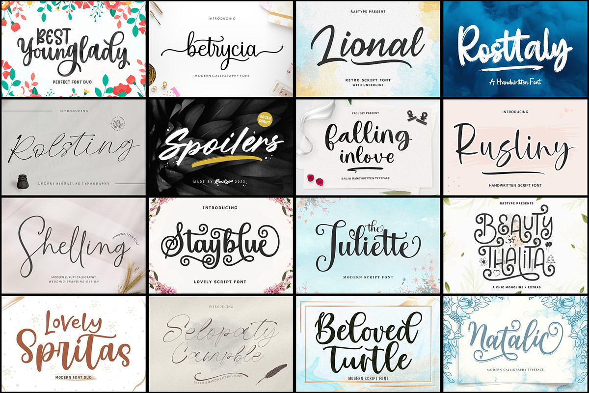 32 Stunning Fonts for Every Creative, a Script Font by JustArtDigital (Photo 2 of 4)