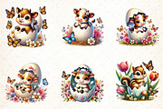 Easter Animal Sublimation Clipart, an Animal Illustration by DreamCafeArt (Thumbnail 2 of 4)