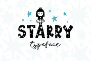 Starry Typeface - Font with Clipart, a Script Font by Velliniki (Thumbnail 1 of 8)