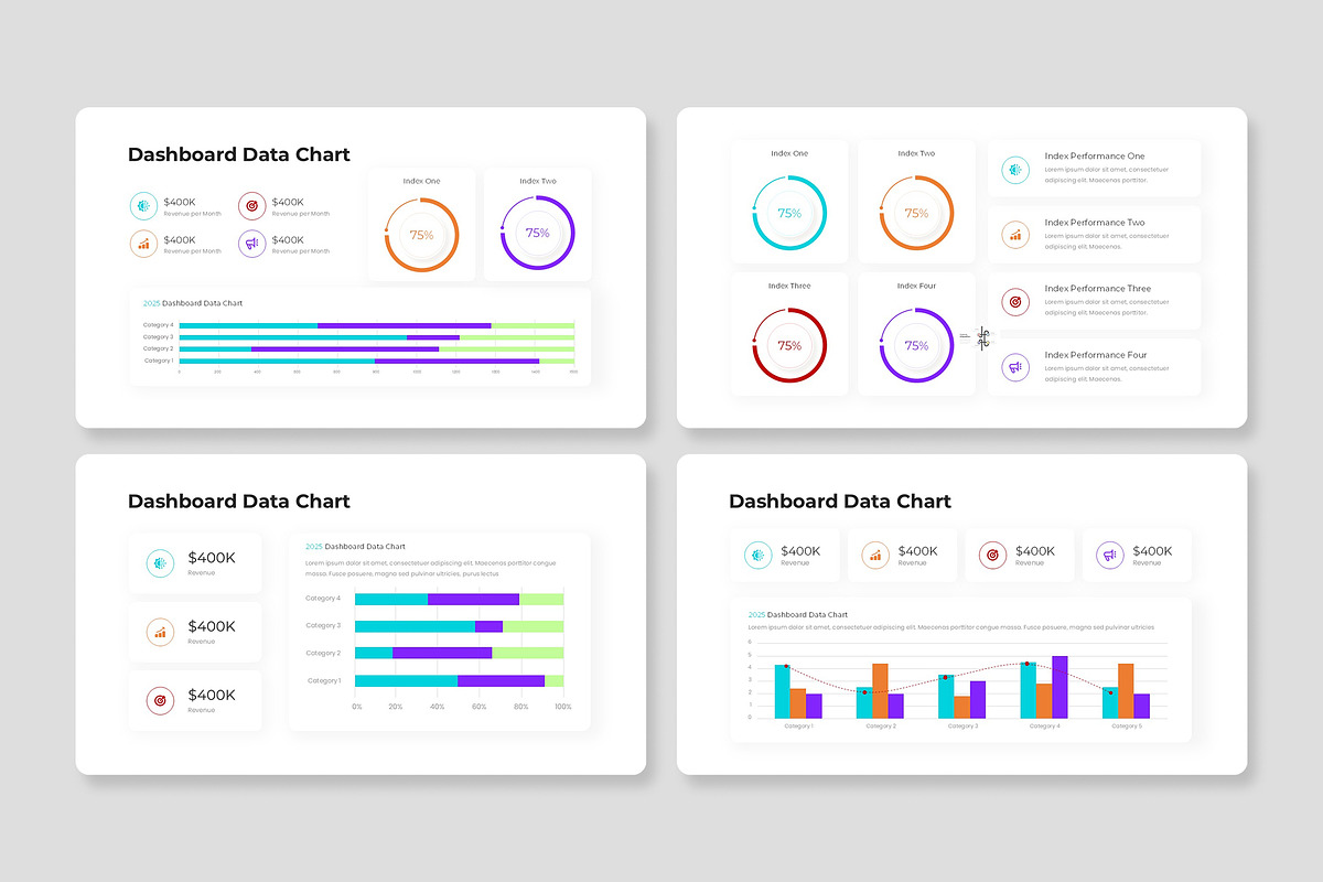 Dashboard Data Chart Google Slides, a Presentation Template by Premast (Photo 4 of 4)