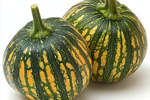 Two fresh vegetable marrow, isolated, a Food & Drink Photo by Pixeness Studio