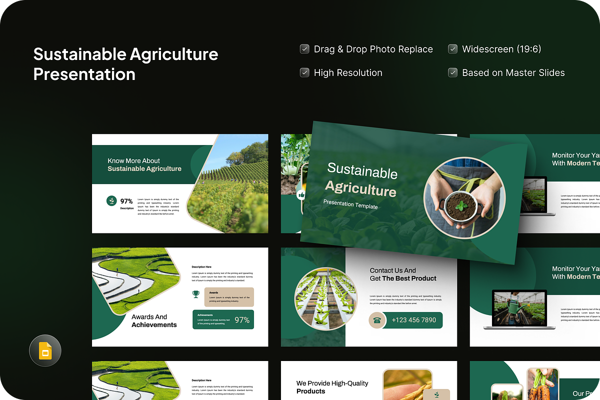 Sustainable Agriculture Google Slide, a Presentation Template by SquidPixey (Photo 1 of 7)