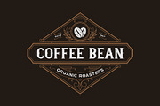 Vintage Line Coffee Logo Emblem, a Branding & Logo Template by zdson (Thumbnail 1 of 2)