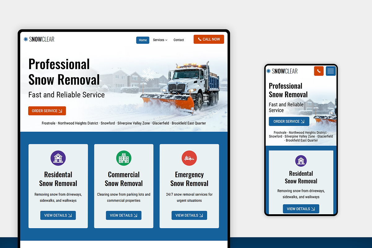 Snow Removal Wix Studio Website preview 8
