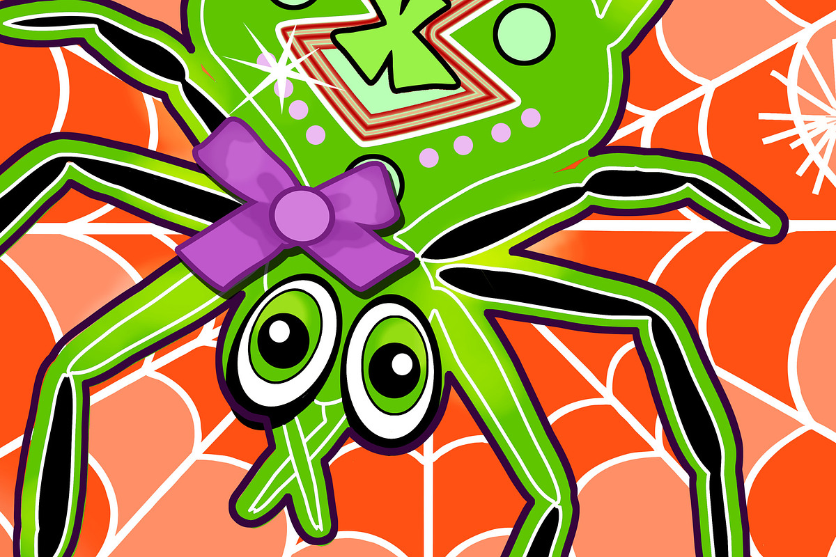 Princess Spider Halloween Spider, a Background Graphic by Sharon Schwalbe (Photo 2 of 2)