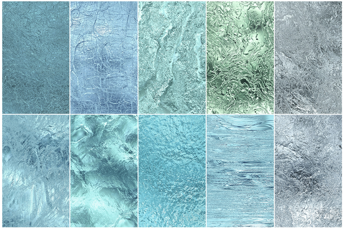 40 Ice Seamless HD Textures Bundle preview 2
