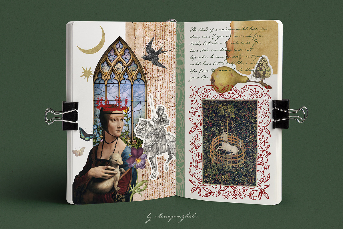 MEDIEVAL FANTASY - Scrapbooking Set, an Object Graphic by alenaganzhela (Photo 2 of 13)