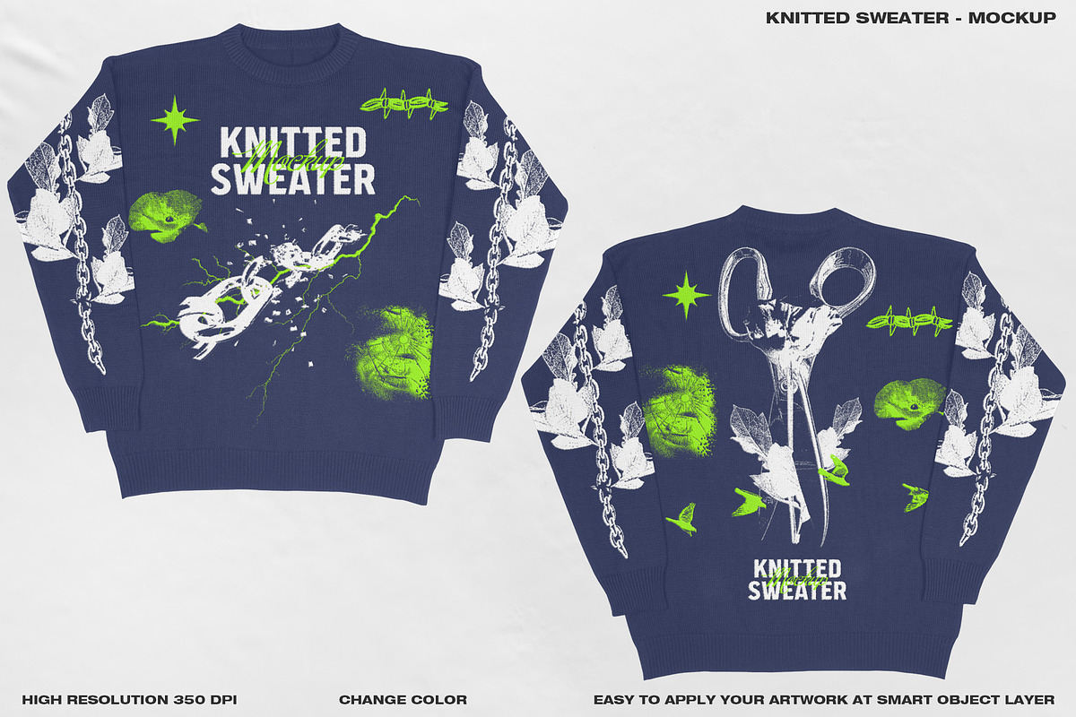 Knitted Sweater - Mockup, a Hoody Mockup by DaldSgh (Photo 5 of 18)