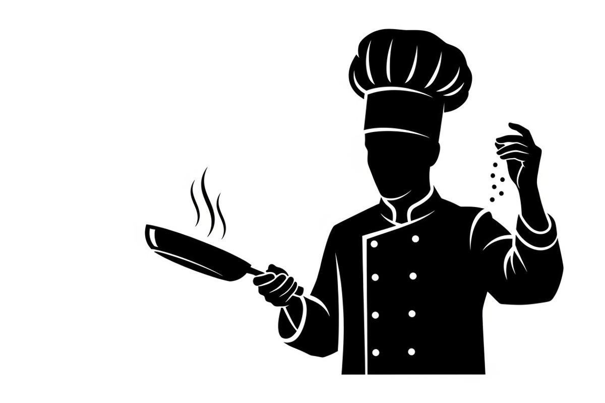 High-quality chef cooking silhouette, an Illustration by Amazin_art (Photo 18 of 31)