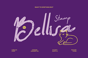 CS Bellisa Stamp, a Handwritten Font by Craft Supply Co.