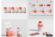 Pill Bottle Packaging Mockup Set, a Packaging Mockup by Mego-studio (Thumbnail 2 of 10)