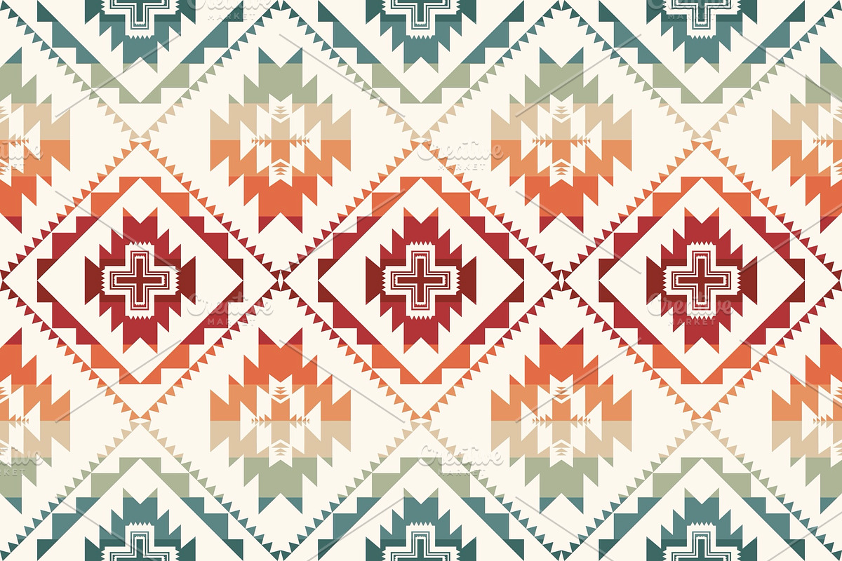 Colorful Southwestern Pattern, a Pattern Graphic by PPEthnicDecorPattern (Photo 1 of 9)