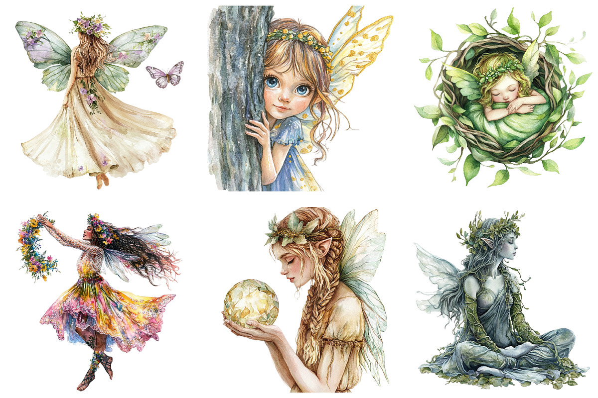Boho Woodland Fairy Sublimation, an Illustration by DreamArtGraphic (Photo 2 of 4)