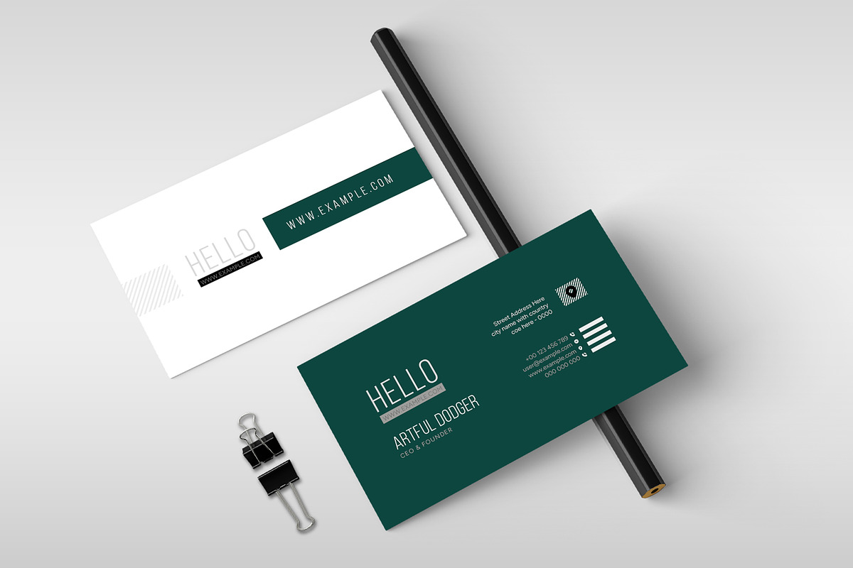 Business Card Template Layout, a Business Card Template by MightyDesign (Photo 2 of 6)