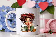 Whimsical Summer Coffee Girl Clipart, an Illustration by Craft Nest (Thumbnail 12 of 12)