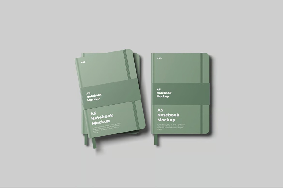 Cover Notebook Mockup, a Books & Magazine Mockup by Se٧enStudio (Photo 1 of 3)