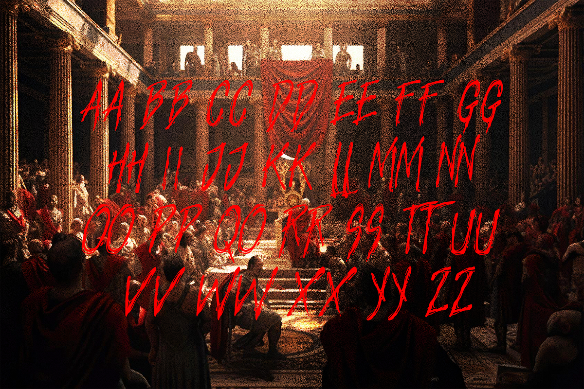 Dameter Metal Horror Display Font, a Blackletter Font by dansdesign (Photo 2 of 7)