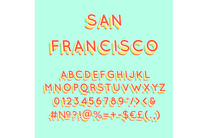 San Francisco Vintage 3d Alphabet