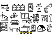 Eco Friendly Home Icons Set, an Illustration by designvectx (Thumbnail 3 of 3)