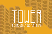 Tower - Modern Sans Serif, a Sans Serif Font by David Basye Design (Thumbnail 1 of 8)