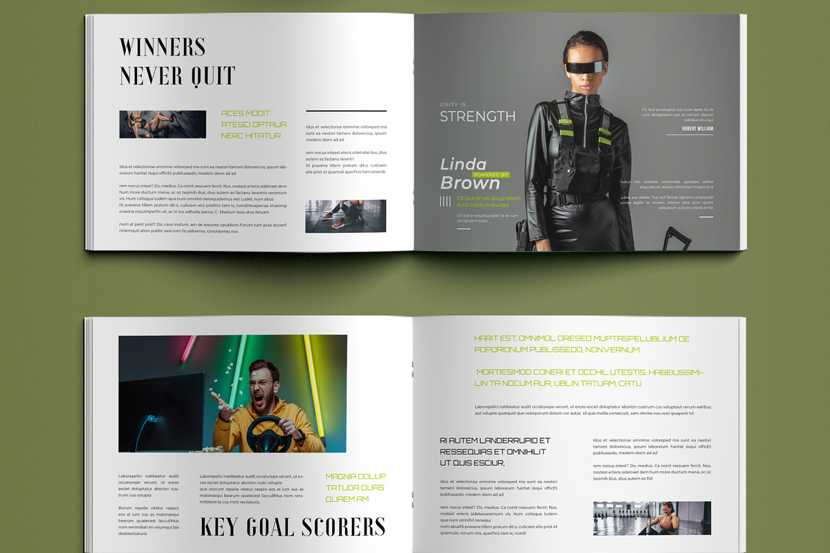 Modern Sport Magazine Layout, a Magazine Template by ContestDesign (Photo 4 of 5)