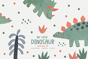 My little Dinosaur. Watercolor set, an Animal Illustration by Cute And Wild (Thumbnail 1 of 6)