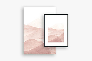 Desert Watercolor Background