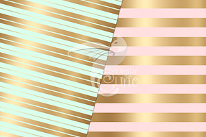 Pastel And Gold Stripe Digital Paper