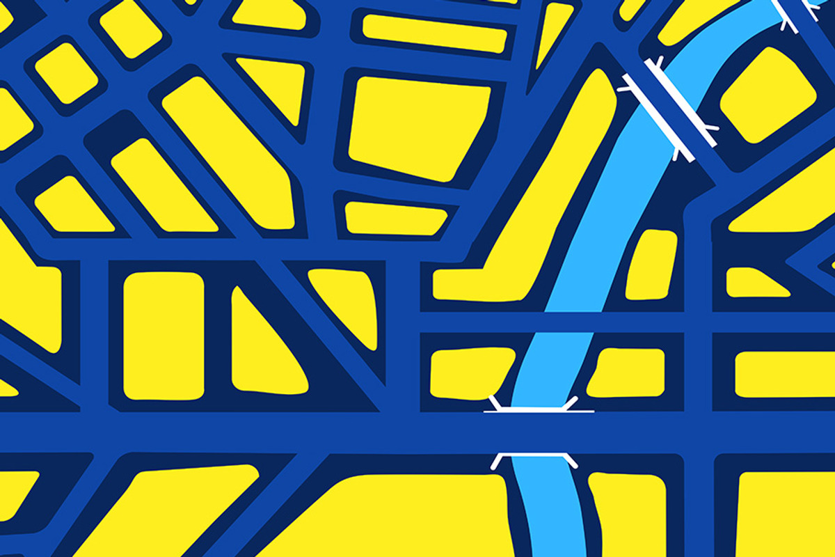 City map set seamless pattern, a Pattern Graphic by AlexZeL