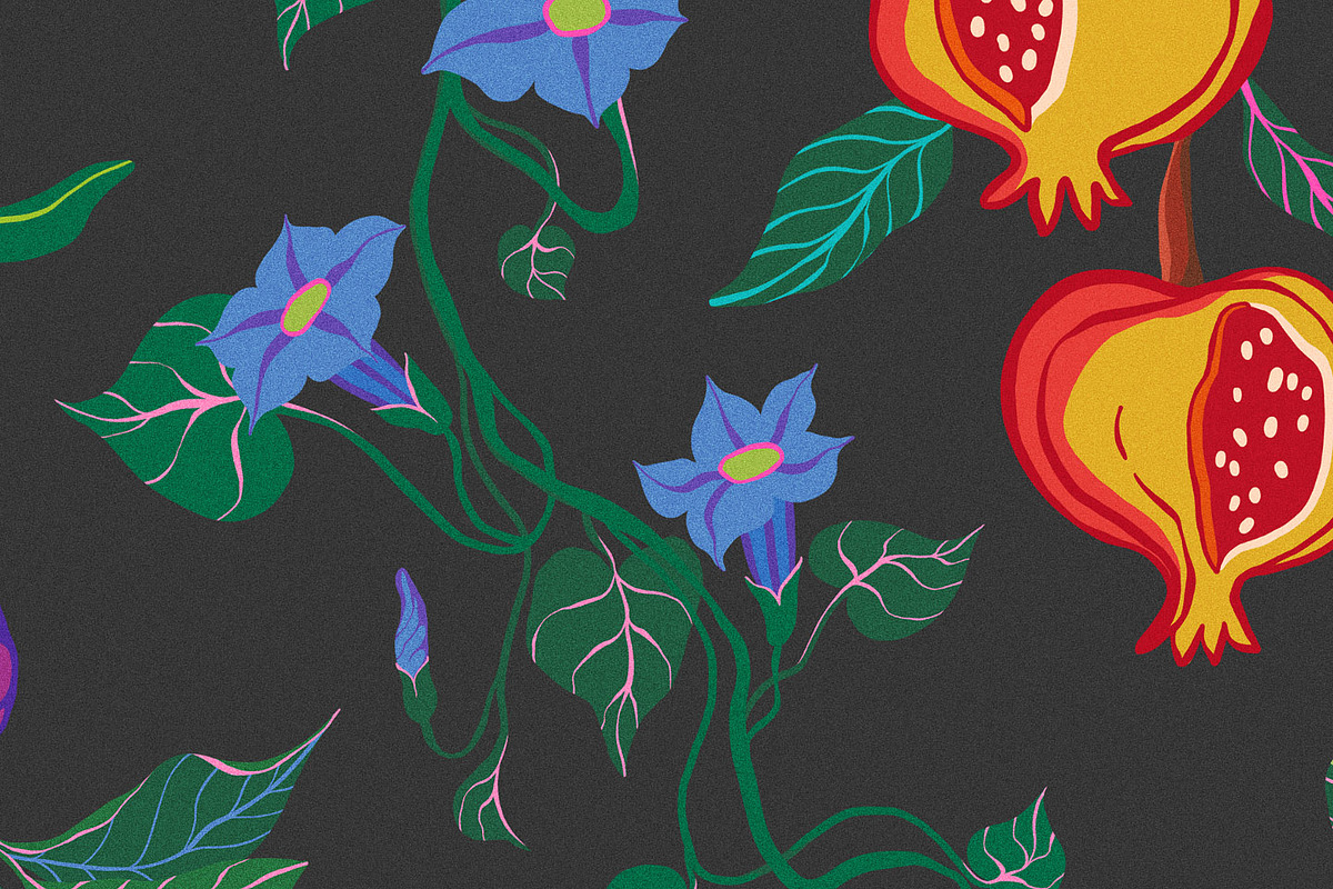 Spanish Botanical Floral Pattern, a Pattern Graphic by likorbut (Photo 11 of 12)