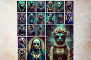 Surreal Portraits Digital Paper Set, a Decorative Illustration by ThatsDesignArt (Thumbnail 5 of 15)
