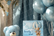 Boy baby shower invitation mockup PS, an Advertising Mockup by Blush Roses Print (Thumbnail 3 of 7)
