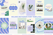 Modern Blue Instagram Templates, a Social Media Template by Hell Yeah Designs (Thumbnail 3 of 10)