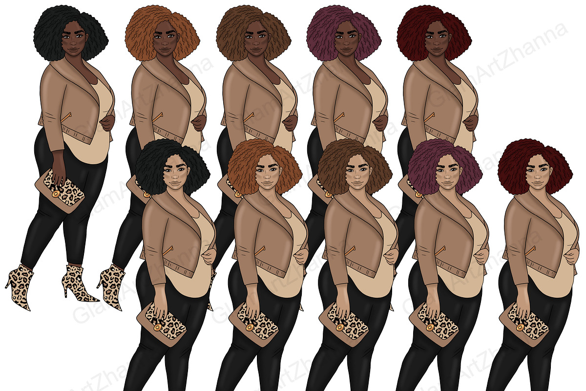 Trends Girls Clipart, a Person Illustration by GlamArtZhanna (Photo 5 of 5)