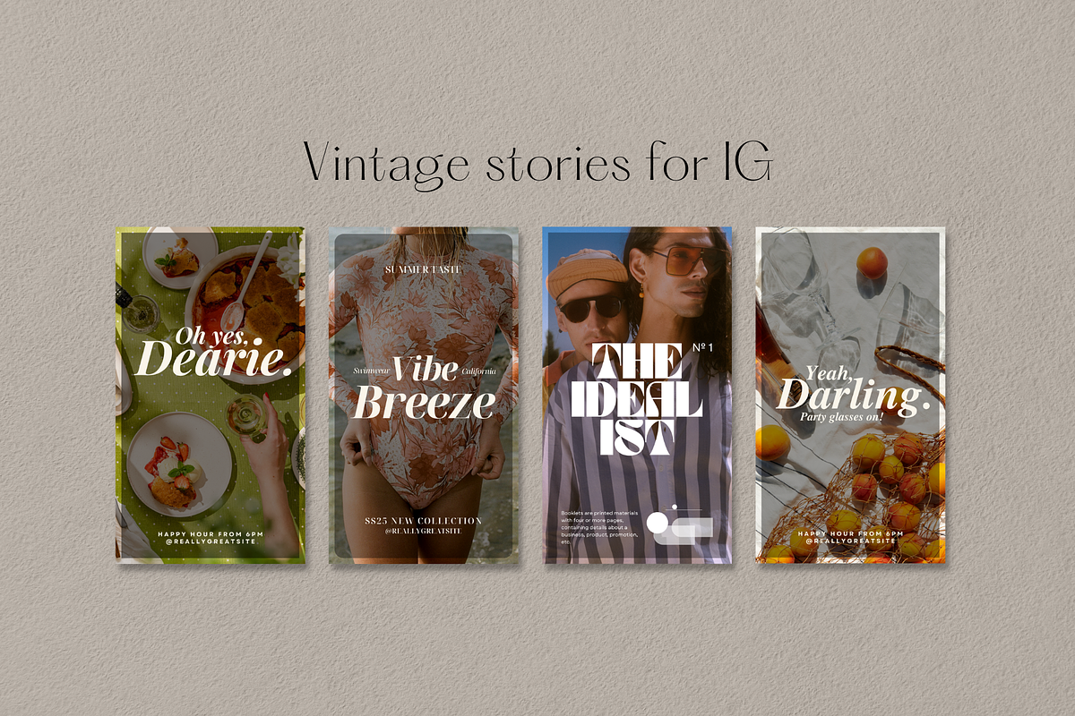 CANVA | Vintage Social Media Pack, a Social Media Template by 9inchideas (Photo 6 of 10)