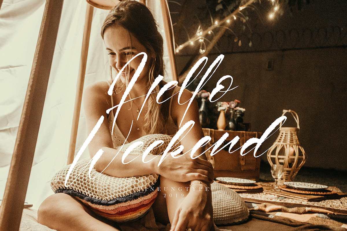 Alenha Casual Handwritten, a Script Font by pineungtype (Photo 8 of 9)