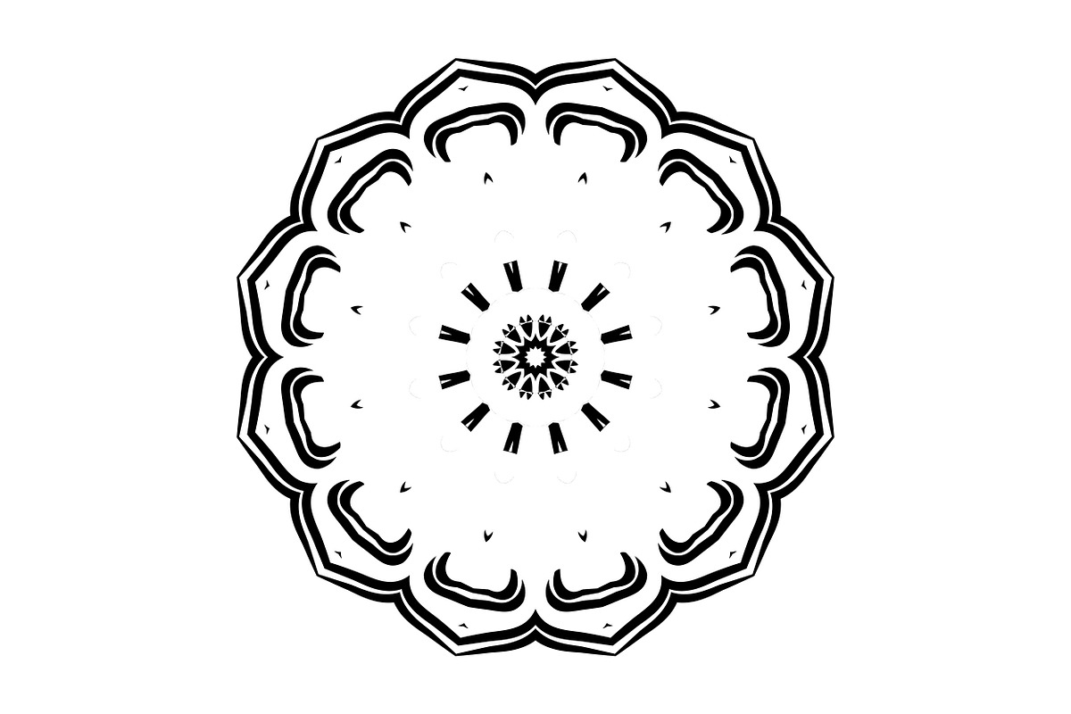 Black and White Mandala Patterns Set, a Decorative Illustration by NJ Himel (Photo 50 of 101)