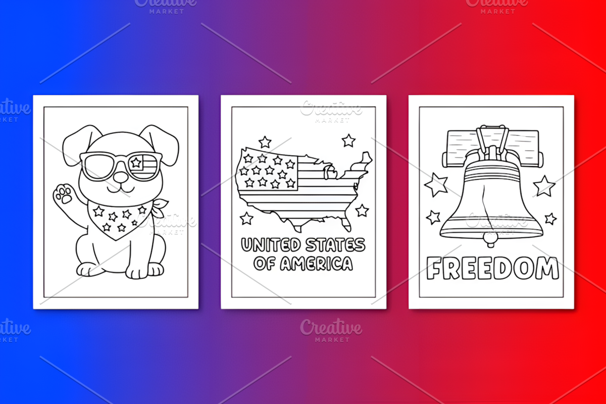 4th of July Coloring Pages, a Seasonal Illustration by Design Station (Photo 3 of 4)