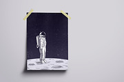 Astronaut on the moon, a Person Illustration by Good Studio (Thumbnail 3 of 4)