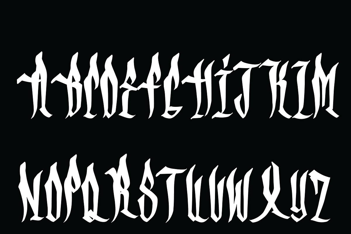 LONG ENGLISH CAPS, a Blackletter Font by Beau Hopps Design (Photo 5 of 6)