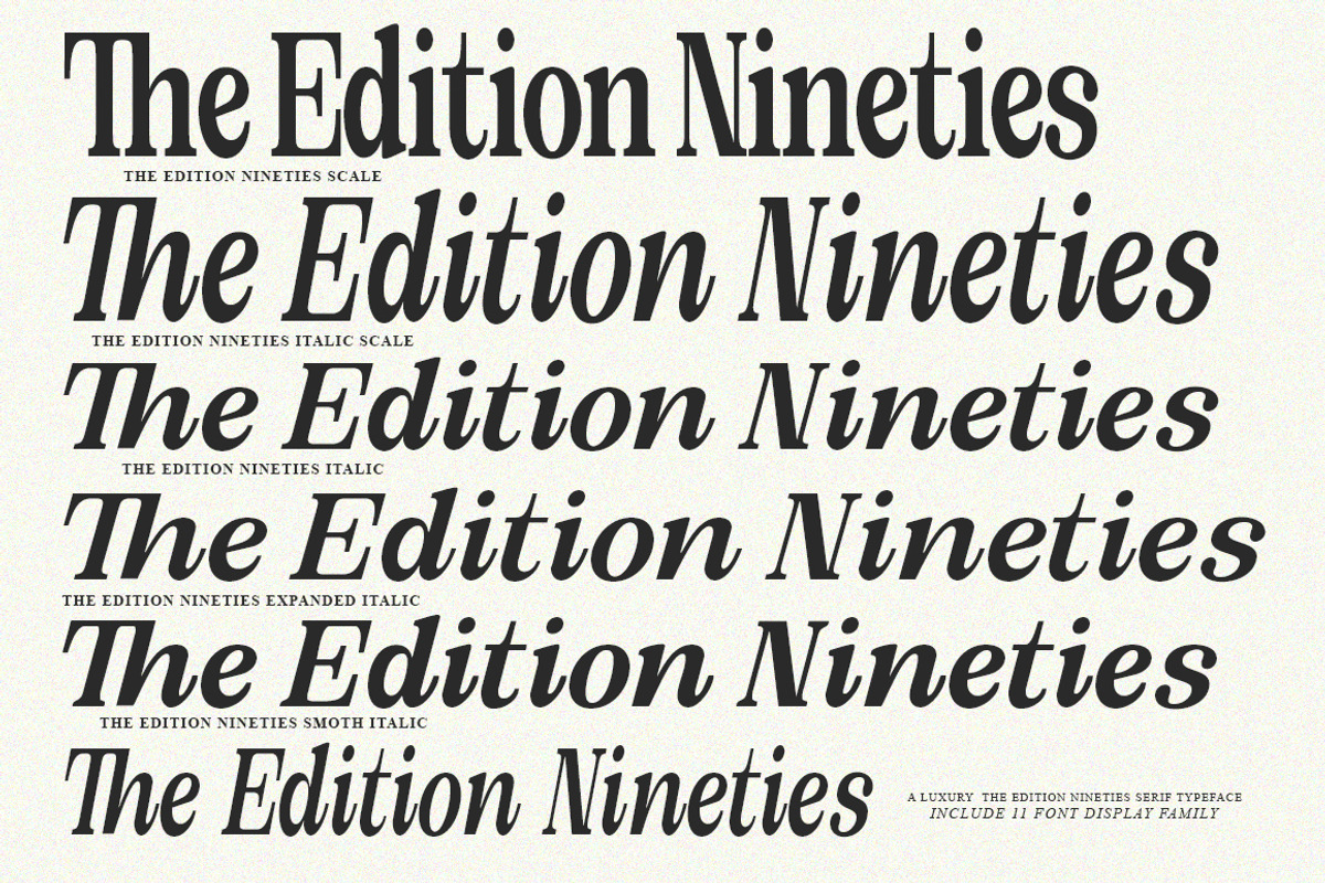 The Edition Nineties | 11 Font Style, a Serif Font by IM Studio (Photo 11 of 11)