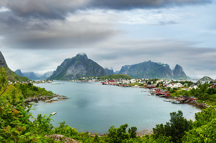 Summer village Reine (Lofoten, Norway)., a Nature Photo by YuriyB