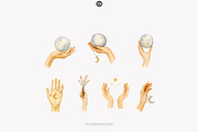 wiccan clipart mystical elements set, a Decorative Illustration by Patishop Art (Thumbnail 9 of 10)
