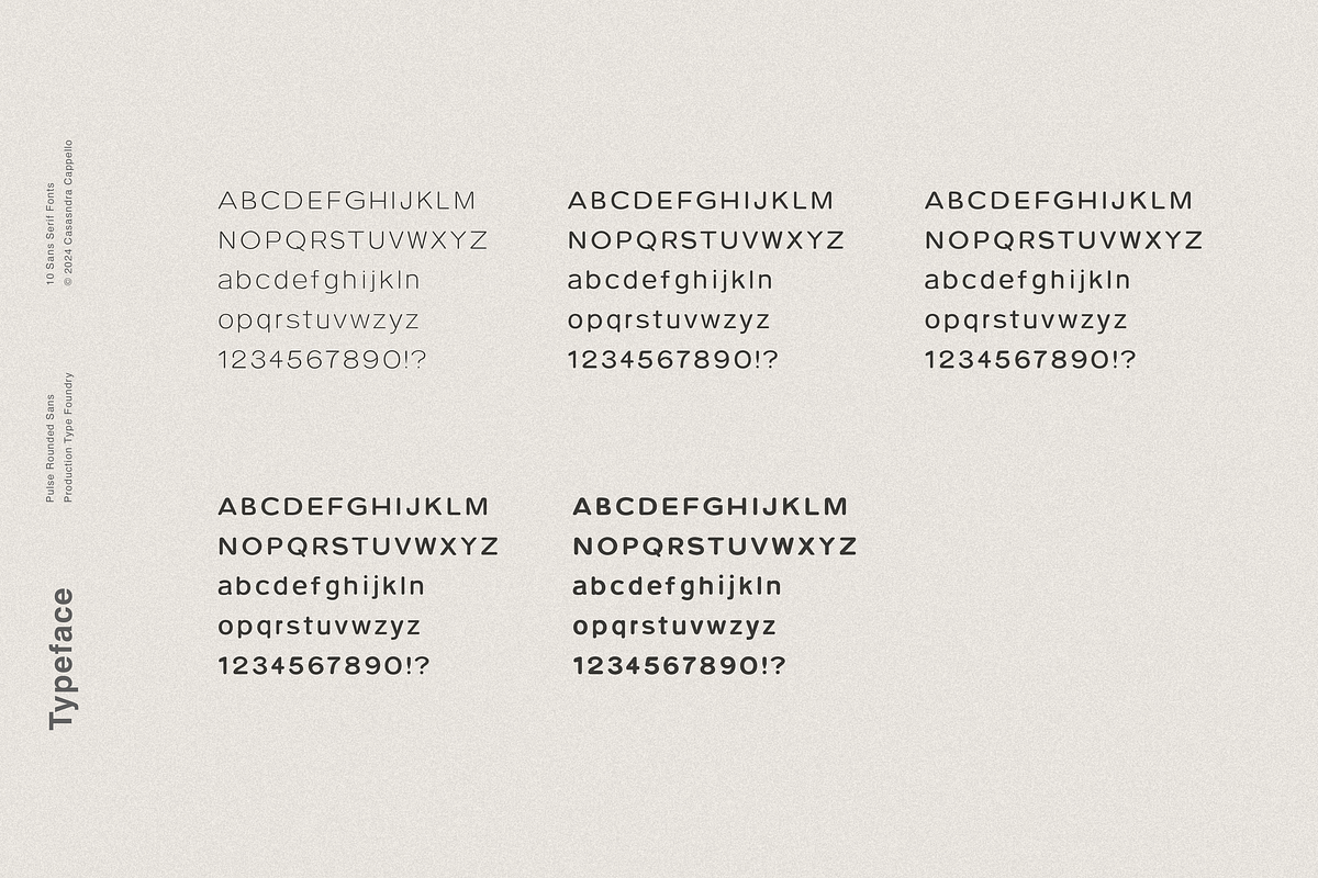 Pulse Rounded - A Modern Typeface, a Sans Serif Font by Cassandra Cappello (Photo 9 of 10)