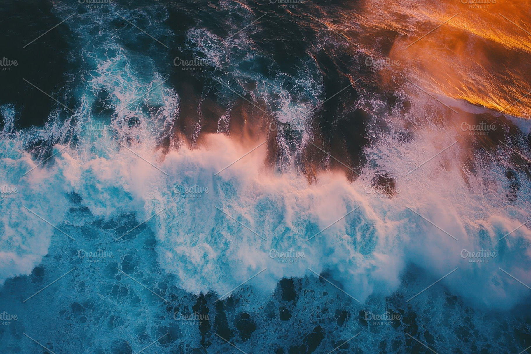 Vibrant aerial view of ocean reef wa, a Photo by Iftikhar Alam